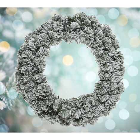 Snowy Imperial Christmas Wreath Large Festive Door Decoration - 50cm Diameter (1/3)
