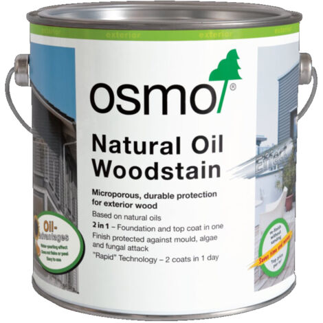 Osmo Natural Oil Woodstain Effect Satin - Graphite Silver - 2.5L