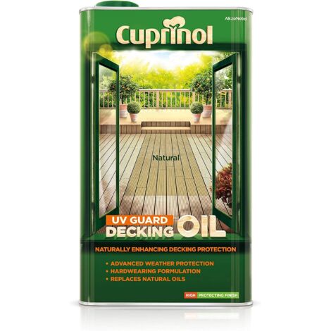 Cuprinol UV Guard Decking Oil - Natural - 5 Litres