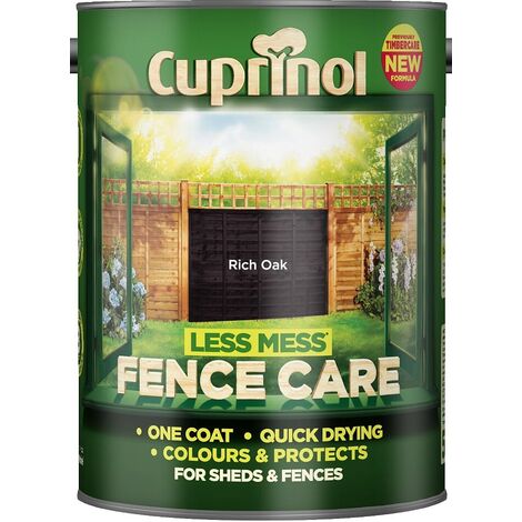 Cuprinol Less Mess Fence Care - Rich Oak - 5L