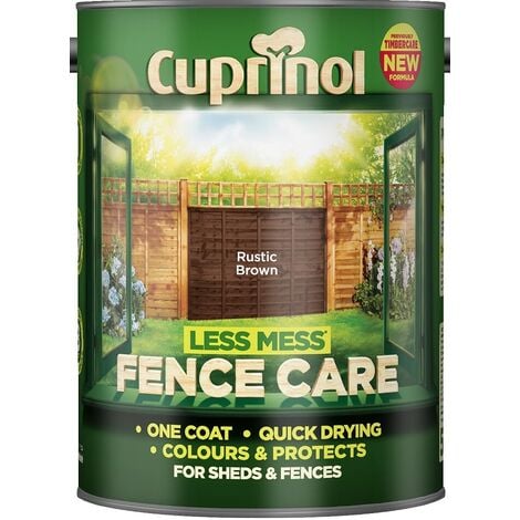 Cuprinol Less Mess Fence Care - Rustic Brown - 5L