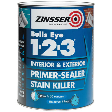 Zinsser Bulls Eye 1-2-3 - Primer-sealer - Stain Killer - 1 Litre - White