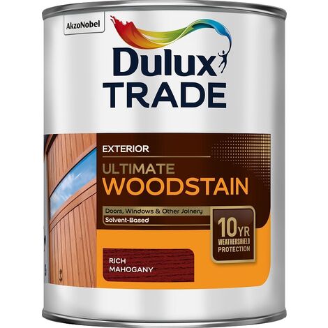 Dulux Trade Ultimate Weathershield Woodstain - Rich Mahogany - 1L