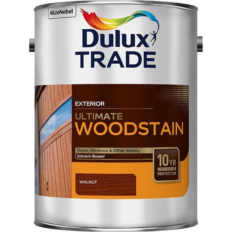 Dulux Trade Ultimate Weathershield Woodstain - Walnut - 5L