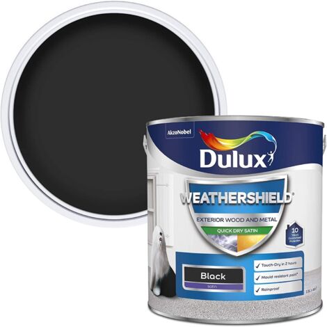 Dulux Retail Weathershield Exterior Satin Paint - Black - 2.5L