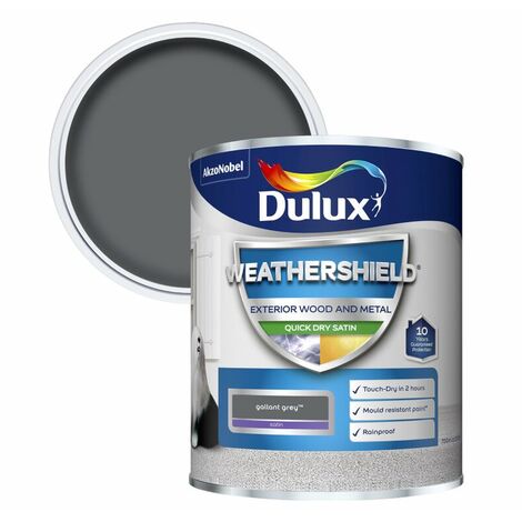 Dulux Retail Weathershield Exterior Satin Paint - Gallant Grey - 750ml