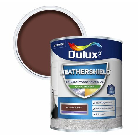 Dulux Retail Weathershield Exterior Satin Paint - Hazelnut Truffle - 750ml