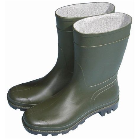 Town & Country Essentials Half Length Wellington Boots - Green - UK Size 8