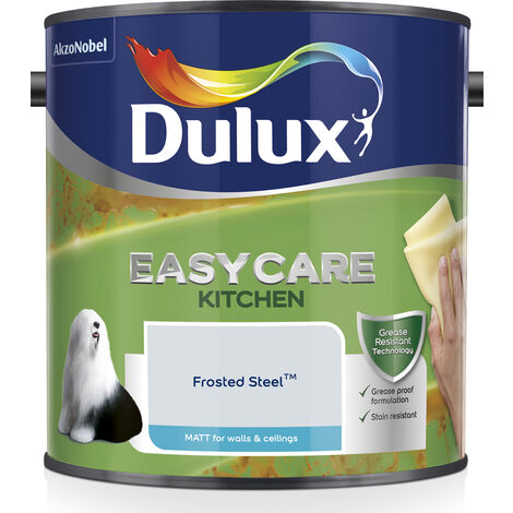 Dulux Easycare Kitchen Matt Emulsion Paint - 2.5L - Frosted Steel