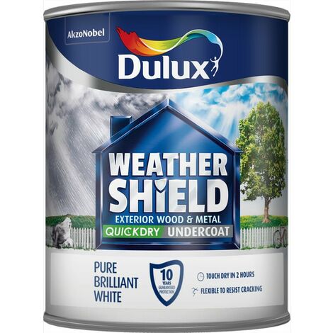 Dulux Weathershield Exterior Undercoat Pure Brilliant White 750ml