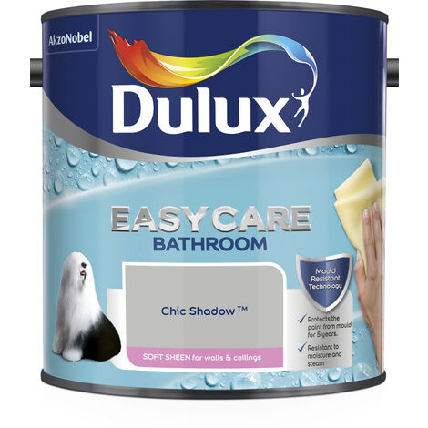 Dulux Easycare Bathroom Soft Sheen Emulsion Paint - 2.5L - Chic Shadow
