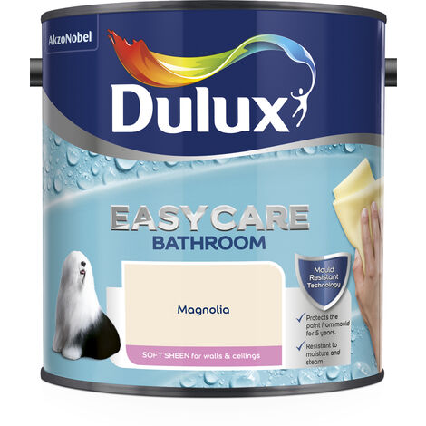 Dulux Easycare Bathroom Soft Sheen Emulsion Paint - 2.5L - Magnolia