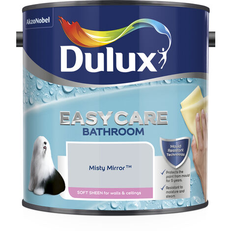 Dulux Easycare Bathroom Soft Sheen Emulsion Paint - 2.5L - Misty Mirror