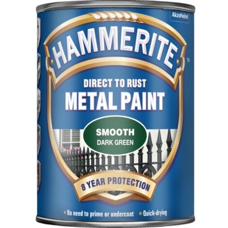Hammerite - Smooth Direct To Rust Metal Paint - 750ML - Dark Green
