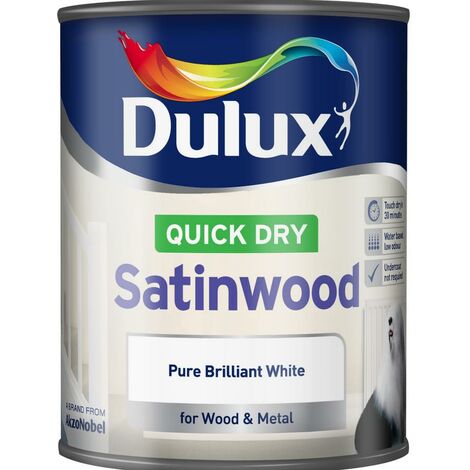 Dulux Retail Quick Dry Satinwood - Pure Brilliant White - 750ml