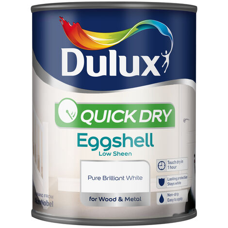 Dulux Retail Quick Dry Eggshell  - Pure Brilliant White -750ml