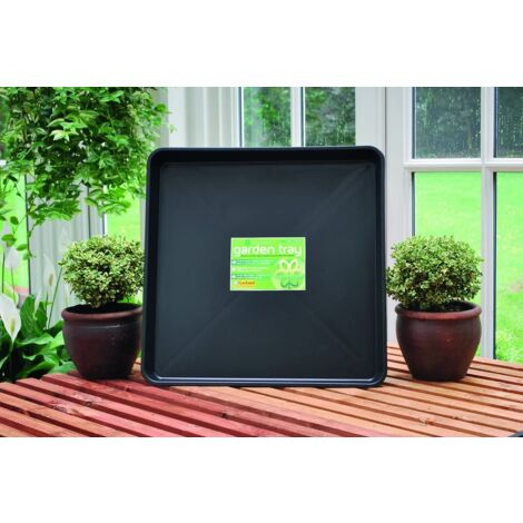 Square Garland Garden Tray For Planting / Greenhouses - 59 x 59 x 7cm  - Black