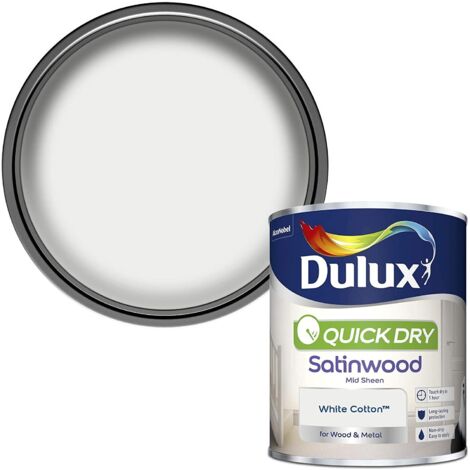 Dulux Quick Dry Satinwood - 750ml - White Cotton