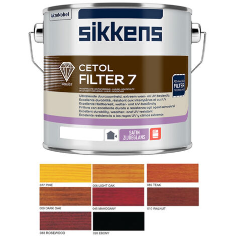 Sikkens Cetol Filter 7 Plus Woodstain Paint - 2.5 Litre - Rosewood (048)