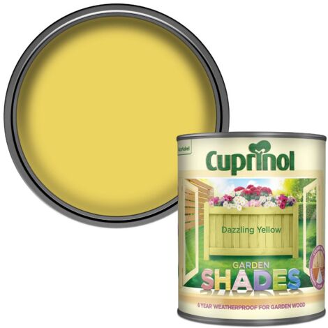 Cuprinol 5244471 Garden Shades Dazzling Yellow 1 litre CUPGSDAZ1L