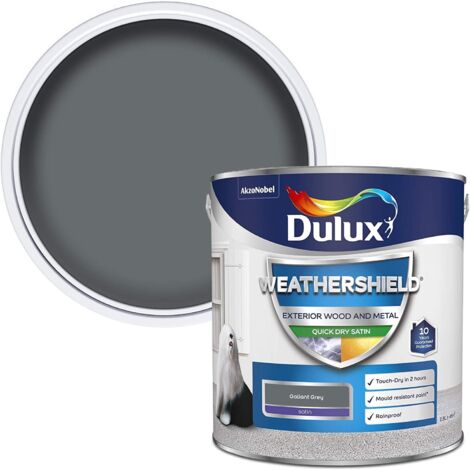 Dulux Retail Weathershield Exterior Satin Paint - Gallant Grey - 2.5L