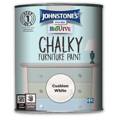 Johnstone's Chalky Furniture Paint Cushion White 750ml