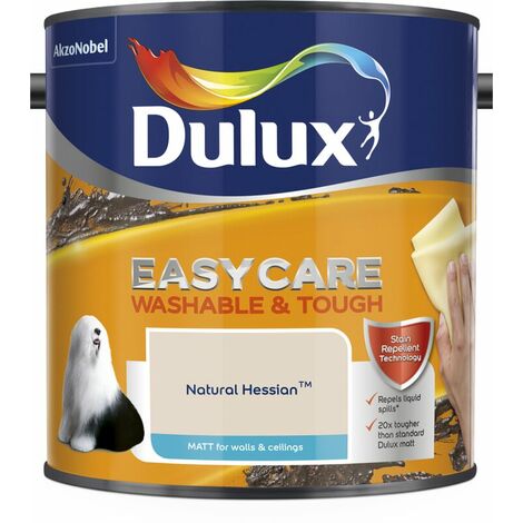 Dulux Easycare Washable & Tough Matt Emulsion Paint - 2.5L - Natural Hessian