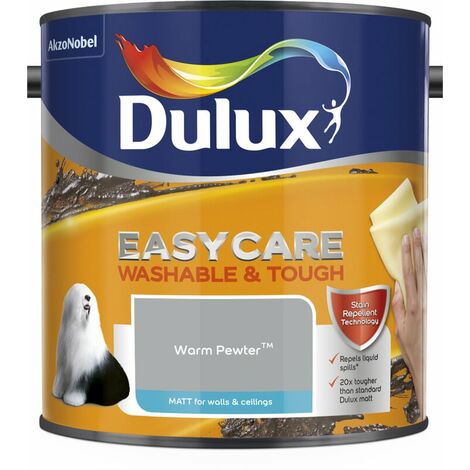 Dulux Easycare Washable & Tough Matt Emulsion Paint - 2.5L - Warm Pewter