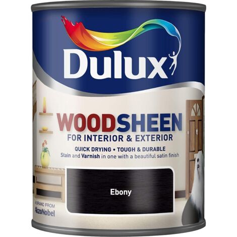 Dulux Woodsheen - Interior & Exterior - Ebony - 750ML