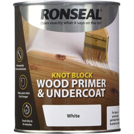 Ronseal Knot Block Wood Primer and Undercoat - White - 2.5 Litre