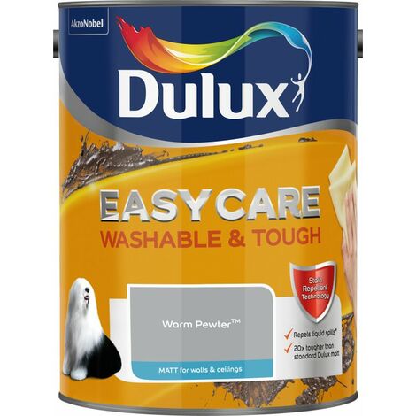 Dulux Easycare Washable & Tough Matt Emulsion Paint - 5L - Warm Pewter