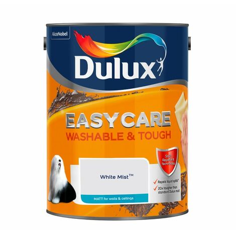 Dulux Easycare Washable & Tough Matt Emulsion Paint - 5L - White Mist