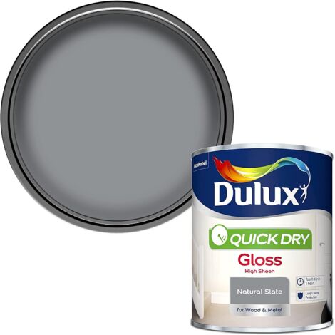 Dulux Quick Dry Gloss Colours - Natural Slate - 750ml