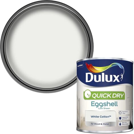 Dulux Quick Dry Eggshell - White Cotton - 750ml