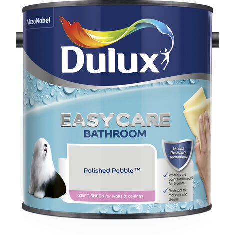 Dulux Easycare Bathroom Soft Sheen Emulsion Paint - 2.5L - Polished Pebble