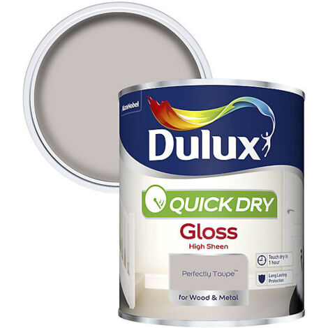 Dulux Quick Dry Gloss Colours - Perfectly Taupe - 750ml