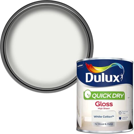 Dulux Quick Dry Gloss Colours - White Cotton - 750ml