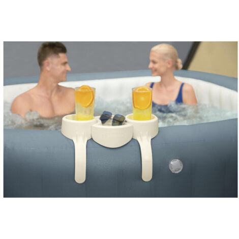 Lay-Z-Spa Hot Tub Drinks and Food Holder, Inflatable Spa Accessory with Logo