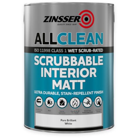 Zinsser Scrubbable Interior Matt All Clean - White - 5 Litre