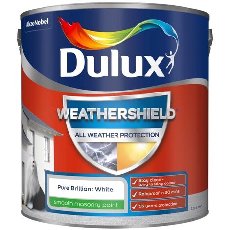 Dulux All Weather Protection Smooth Masonry - Brilliant White - 2.5L