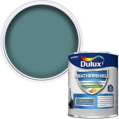Dulux Retail Weathershield Exterior Satin Paint - Teal Voyage - 750ml (1/4)