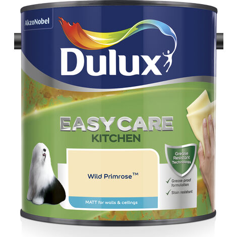 Dulux Easycare Kitchen Matt Emulsion Paint - 2.5L - Wild Primrose