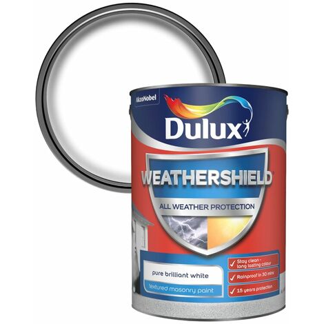 Dulux All Weather Protection Textured Masonry - 5L - Brilliant White