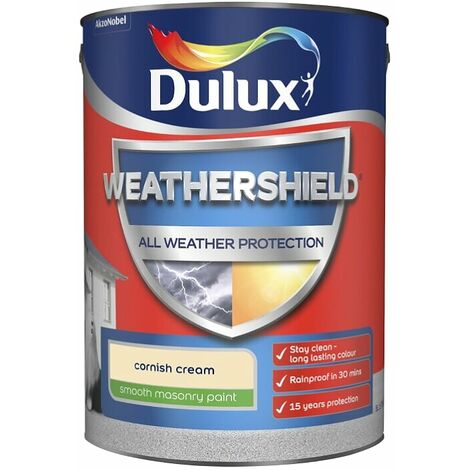 Dulux All Weather Protection Smooth Masonry - 5L - Cornish Cream