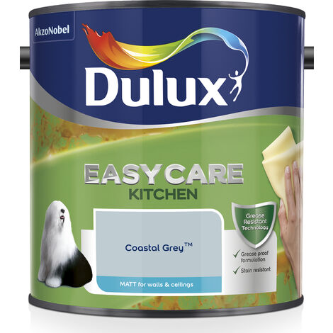 Dulux Easycare Kitchen Matt Emulsion Paint - 2.5L - Coastal Grey