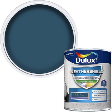 Dulux Retail Weathershield Exterior Satin Paint - Indigo Shade - 750ml