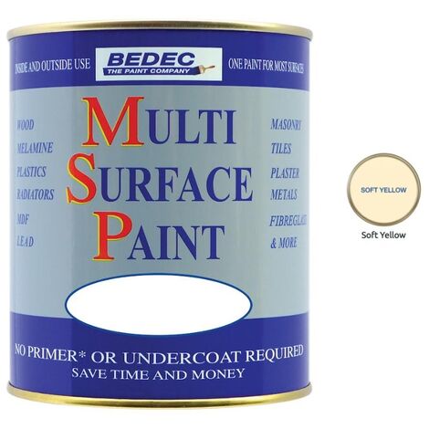 Bedec Multi Surface Paint - Gloss - Soft Yellow - 2.5L