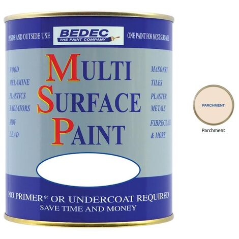 Bedec Multi Surface Paint - Satin - Parchment - 2.5L