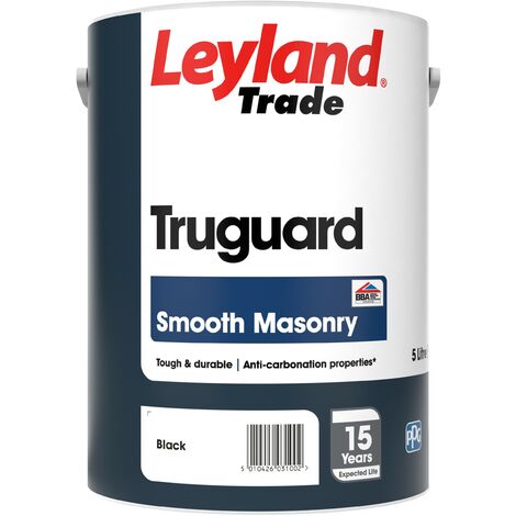 Leyland Trade Truguard 15 Year Masonry Paint  - 5 Litre - Black