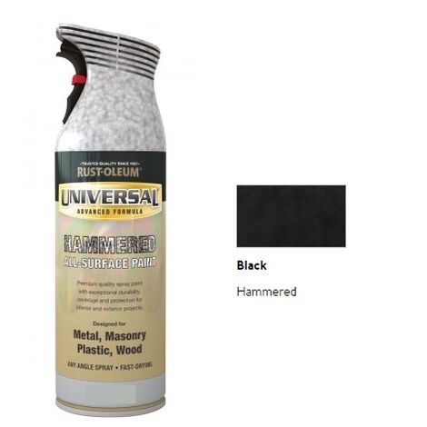 Rust-Oleum Universal All Surface Spray Paint - Hammered - Black - 400ml